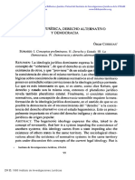 Ideologia jurídica, direito alternativo e democracia, Oscar Correas