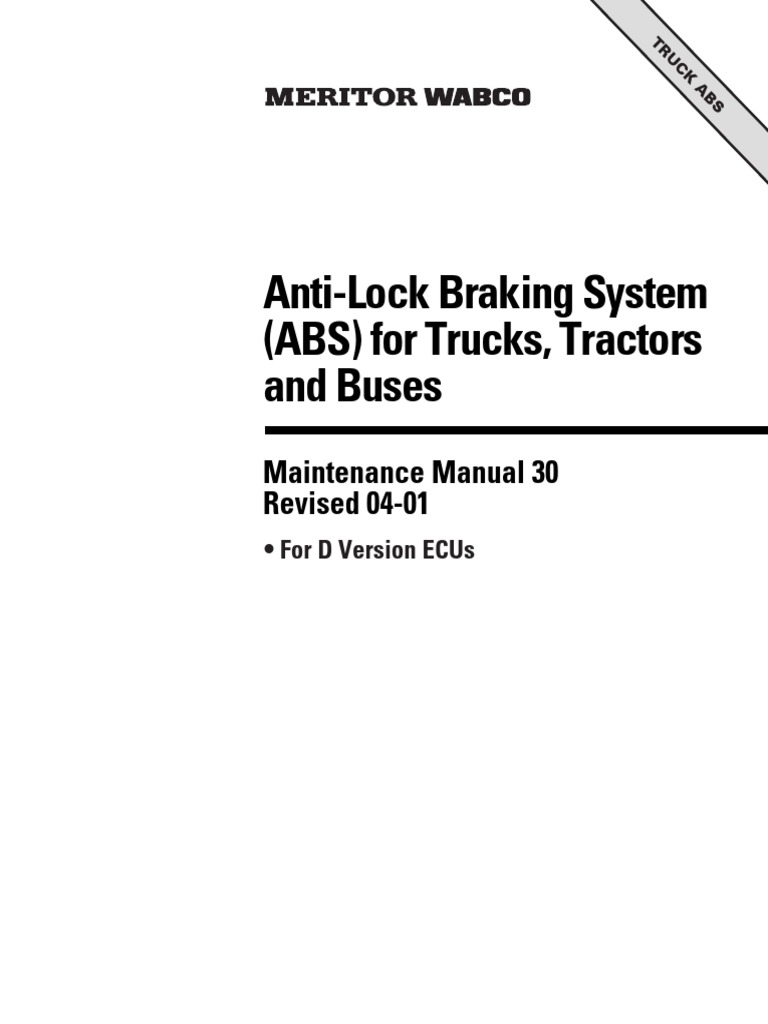 troubleshooting abs.pdf | Anti Lock Braking System ...