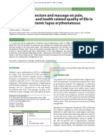 Effects of Acupuncture and Massage on Pain, Quality of Sleep and Health Related Quality of Life in Patient With Systemic Lupus Erythematosus