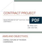 Contract Project: Book Review of 30 Edition Anson'S Law of Contract