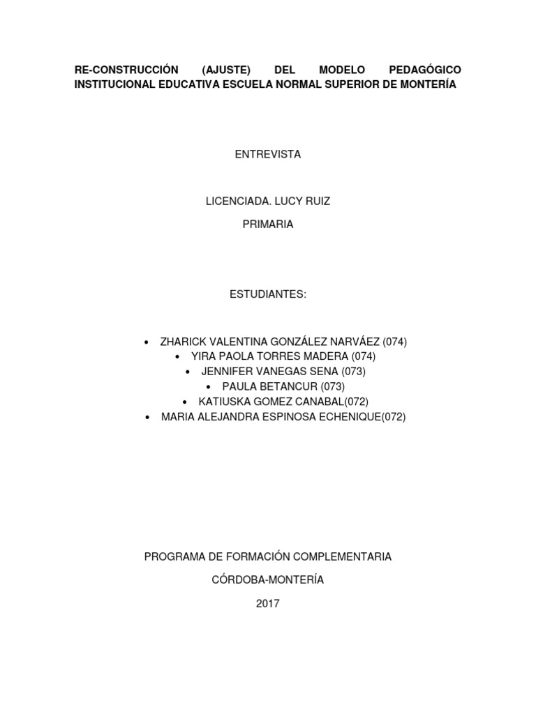 Entrevistas Completas | PDF | Plan de estudios | Evaluación