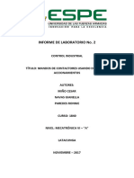 Informe de Laboratorio No. 2: Control Industrial