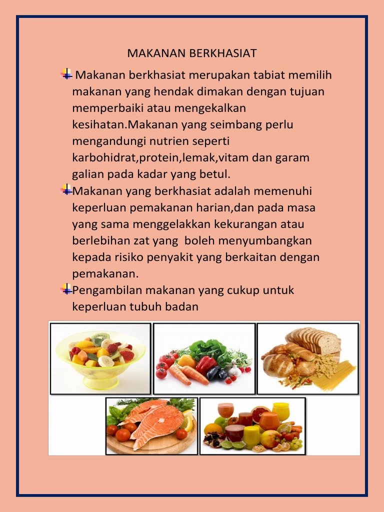 MAKSUD MAKANAN BERKHASIAT