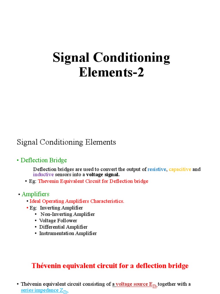 Signal Conditioning PDF Amplifier Operational Amplifier
