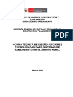 RM-192-2018-VIVIENDA Opciones Tecnologicas de Saneamiento Para El Ambito Rural