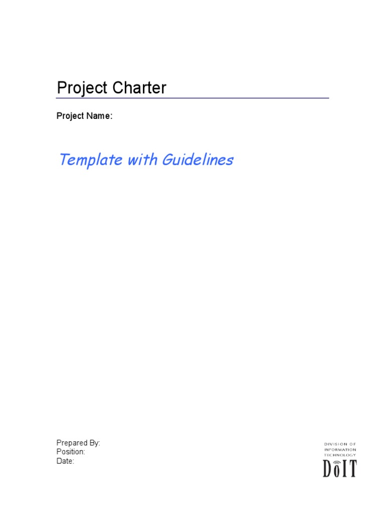 Template - Project Charter, V2.2 | PDF | Risk Management | Project ...