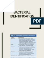 BACTERIAL IDENTIFICATION BY BIOCHEMICAL METHODS