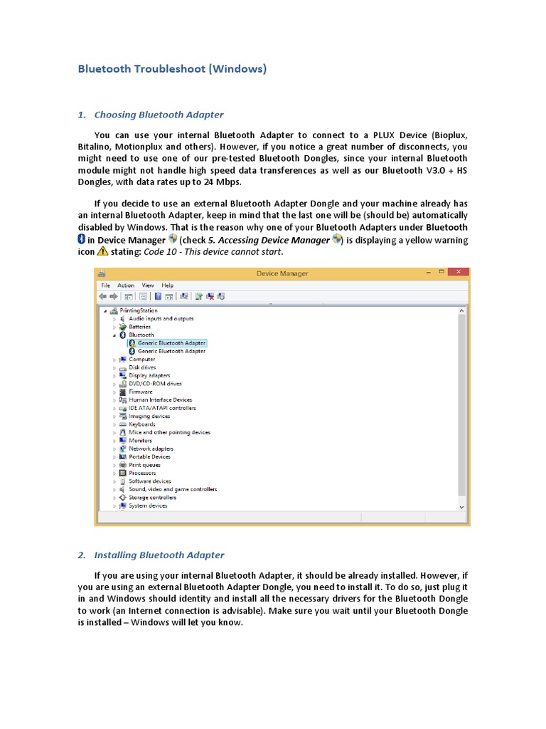 Bluetooth Troubleshoot PDF | PDF | Bluetooth | Device Driver