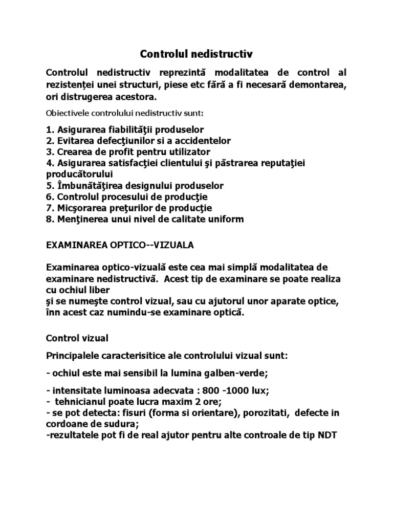 Controlul Nedistructiv | PDF