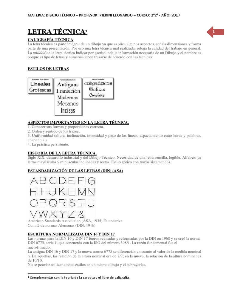 Letra Técnica | PDF | Dibujo | Lápiz
