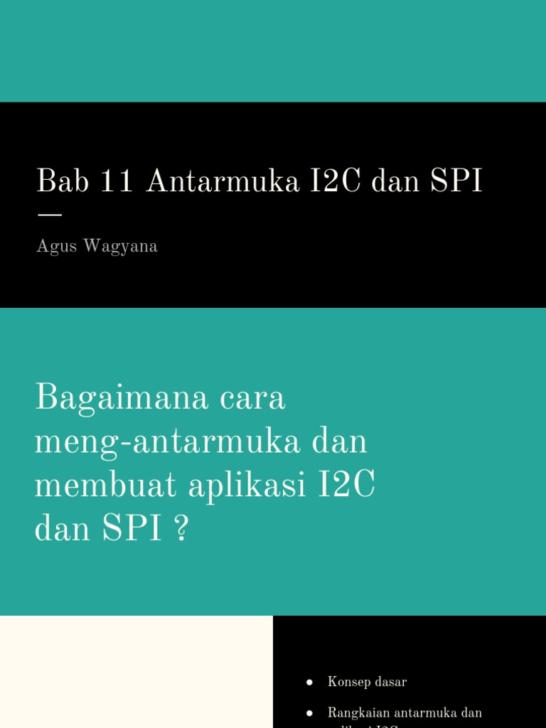 Antarmuka I2C & SPI pada Arduino | PDF