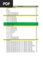 Material Cost Matrix - Rev.00