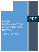 6TO Ley de Newton Del Enfriamiento de Los Cuerpos