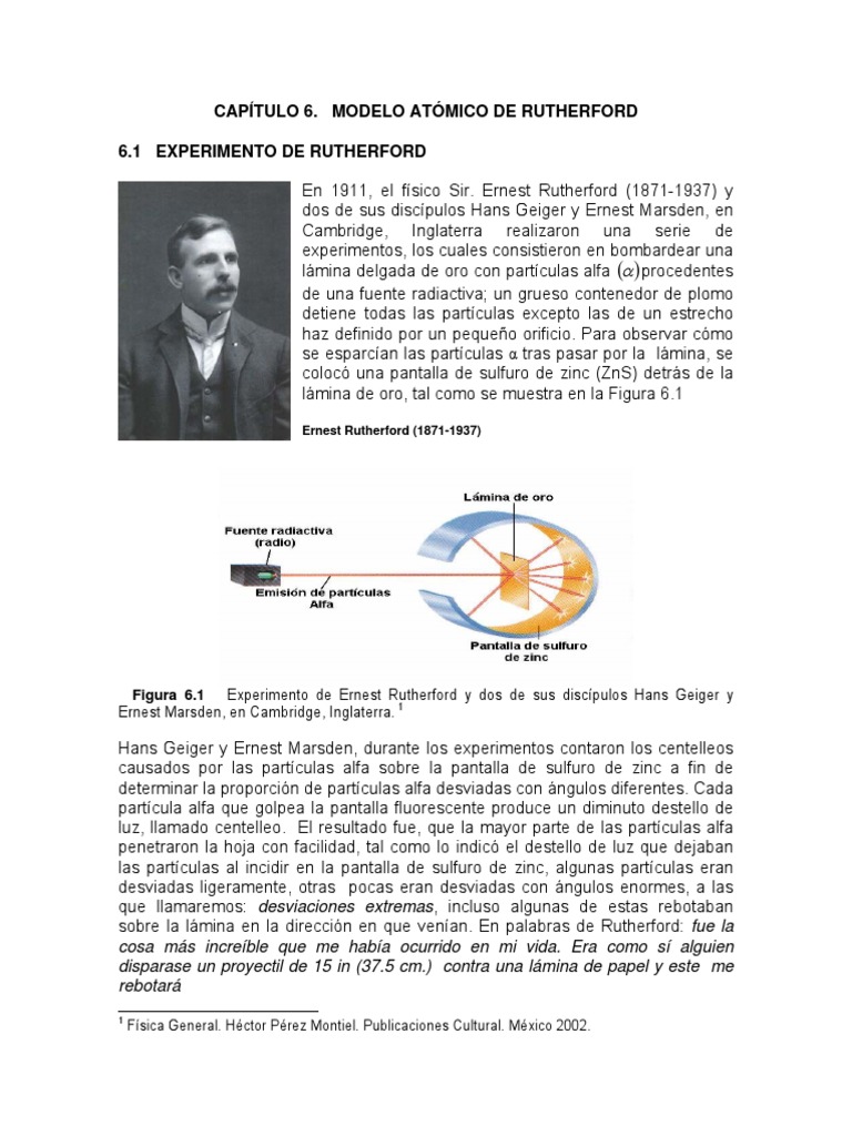 Teoria de Rutherford PDF | PDF | Núcleo atómico | Átomos
