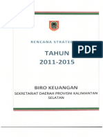 Renstra Biro Keuangan Tahun 2011-2015