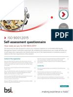 ISO 9001 2015 Self Assessment Checklist