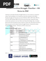 Indian Freedom Struggle Timeline