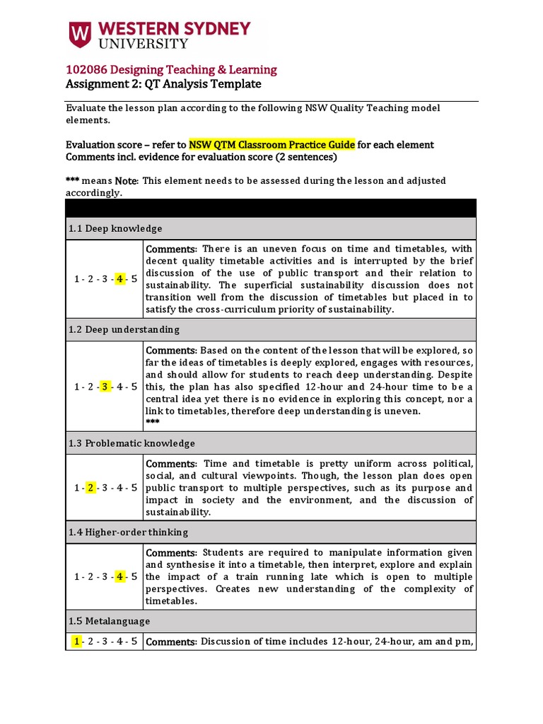 DT L Assignment 2 - 18415780 | PDF | Lesson Plan | Educational Assessment