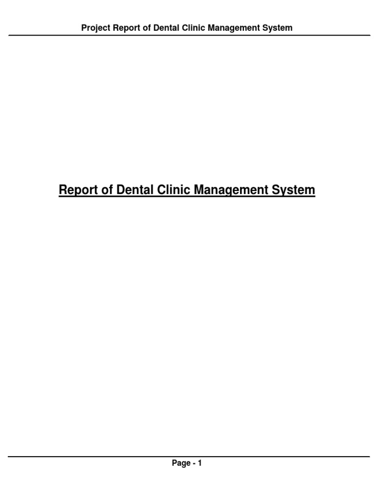Dental Clinic Management System PDF Software Testing Relational
