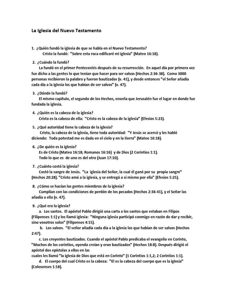 La Iglesia Del Nuevo Testamento | PDF | Libro de revelación | Iglesia ...