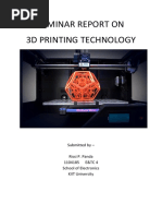 Seminar Report On 3D Printing Technology