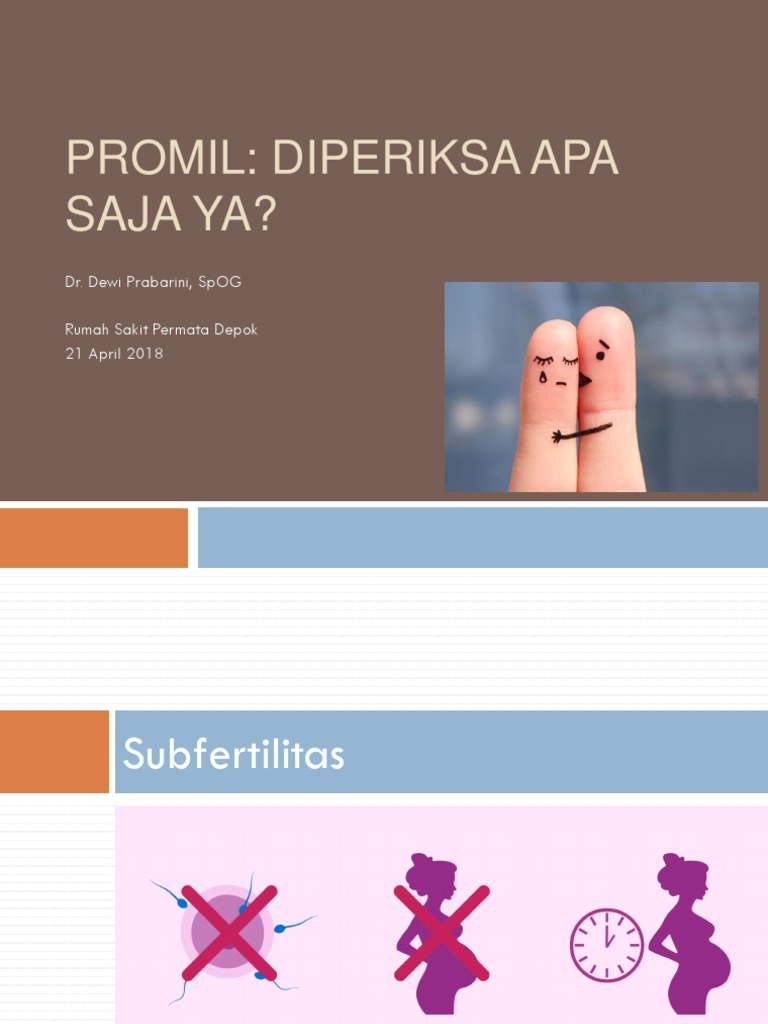 Tahapan Pemeriksaan PROMIL dan Subfertilitas | PDF