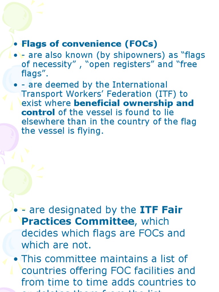 Understanding Flags of Convenience (FOCs) | PDF
