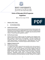 Prist University: Doctor of Philosophy (PH.D) Programme Regulations