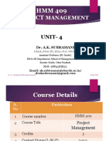 Hmm 409 Project Management Unit 4 Ppt