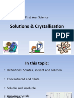 Solutions & Crystallisation: First Year Science