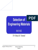 Selection of Engineering Materials: DR Yehia M. Youssef