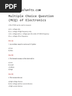 Multiple Choice Question (MCQ) of Electronics