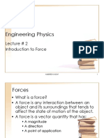 Lecture # 2 Introduction To Force