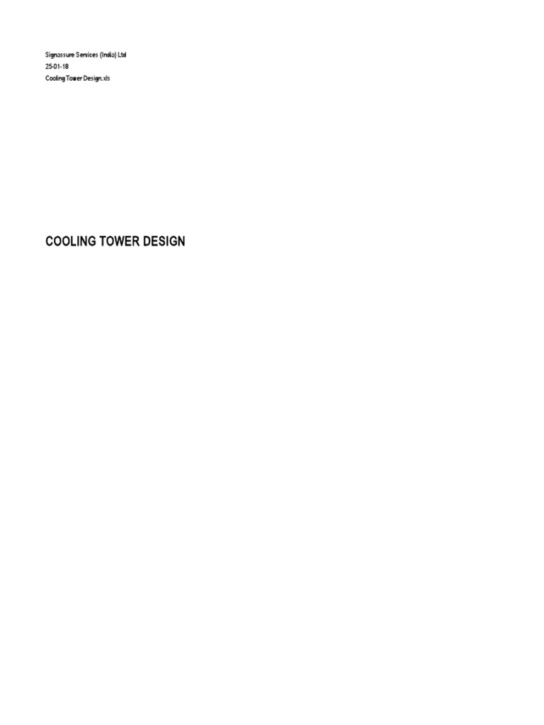 Cooling Tower Design PDF Wound Boiler