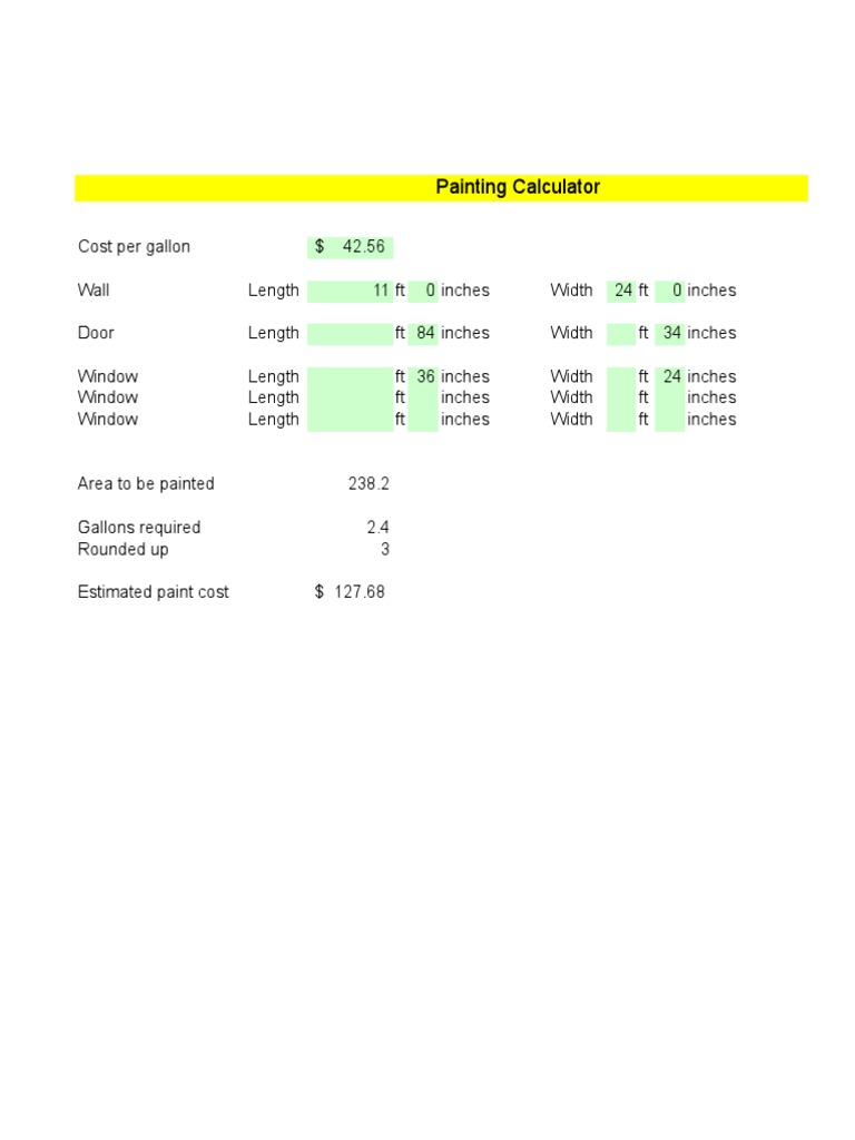 Paint Calculator PDF