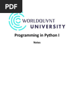 Python I Compiled Notes