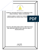 Manual de Organización y Protocolos Del Departamento de Cirugía Oral y Maxilofacial