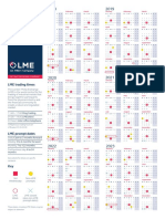 LME trading calendar comparison 2018-2021