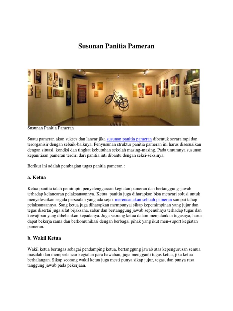 Susunan Panitia Pameran Kir Man 5 Garut Pdf