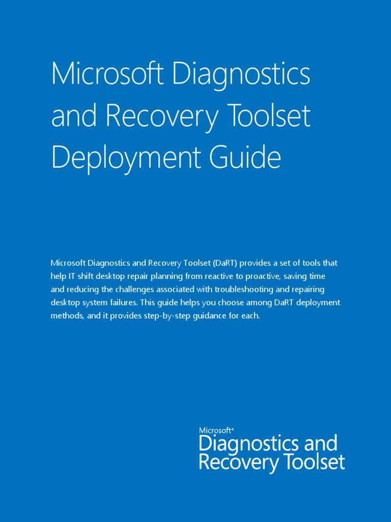 DaRT 8 Deployment Guide for IT | PDF | Microsoft Windows | Text File