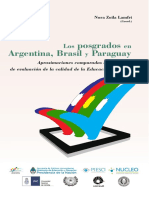 LIVRO Los Posgrados en Argentina, Brasil y Paraguay Los