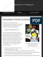 Comunidades Virtuales de Aprendizaje PDF