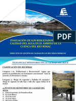 Evaluación de Los Resultados de La Calidad Del Agua en La Cuenca Del Rio Rimac