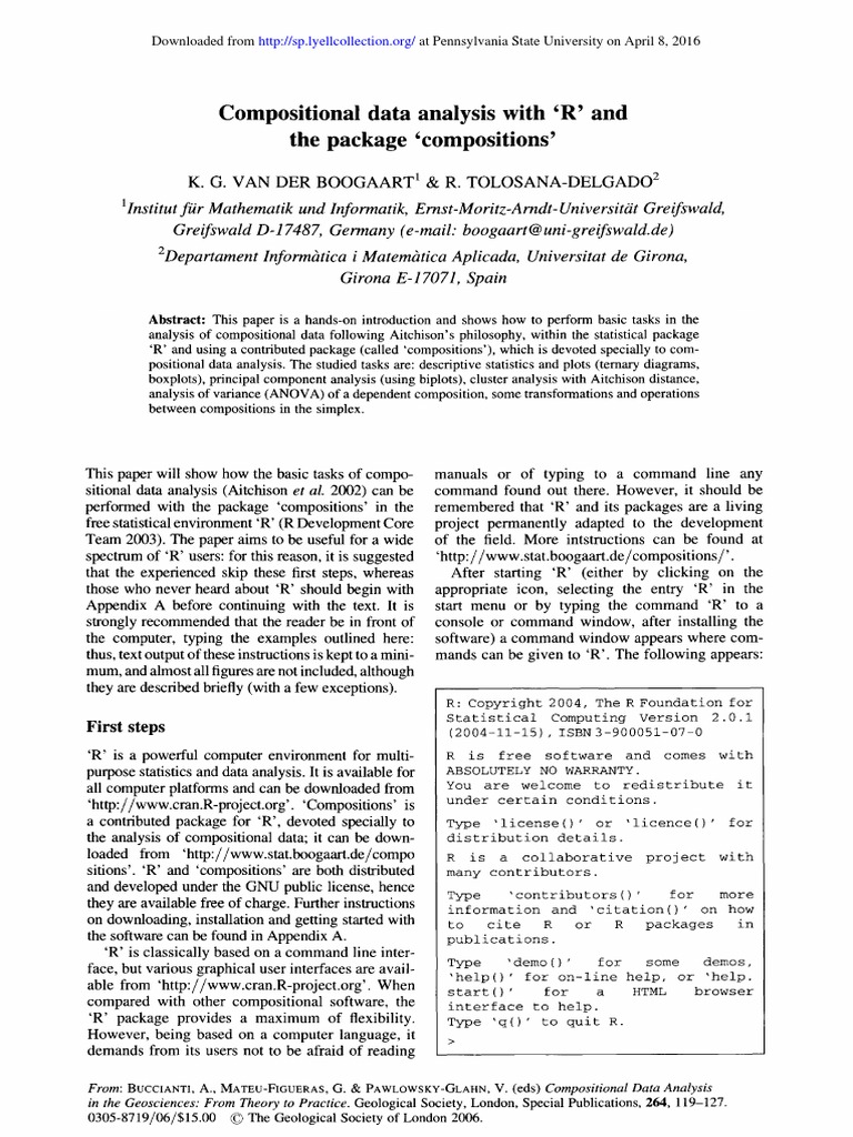 Compositional Data With R Boogaart | PDF | R (Programming Language ...