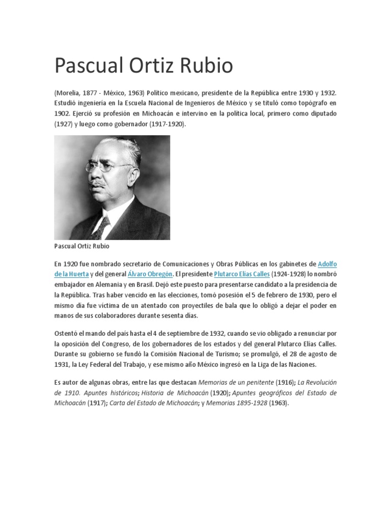 Pascual Ortiz Rubio Culturales