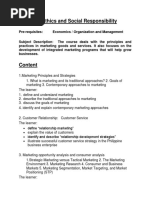 Principles of Marketing Contents