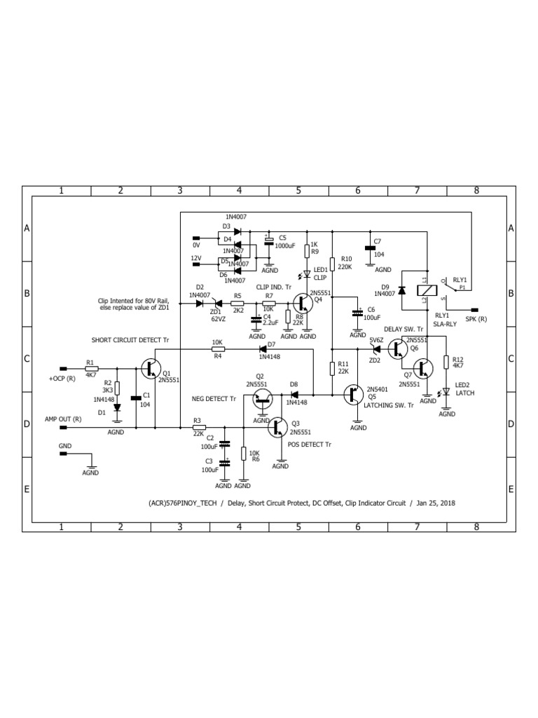 Amp Protection Circuit Guide | PDF | Electrical Engineering ...
