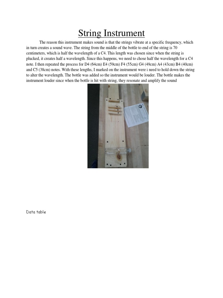 String, Wind, and Chime Instruments Explained | PDF