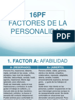 16PF Factores de la personalidad