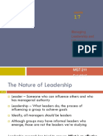 Managing Leadership and Influence Processes